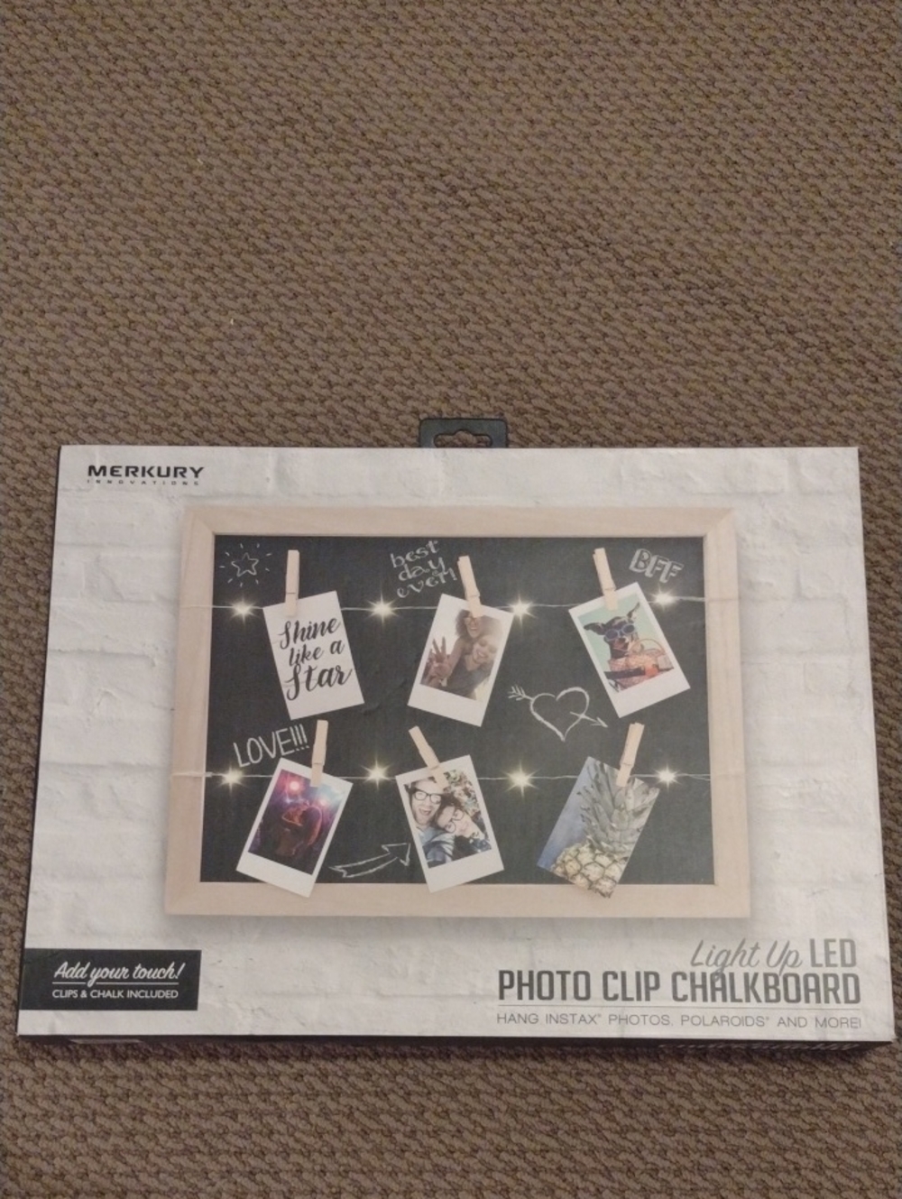 Light Up LED Photo Clip Chalkboard